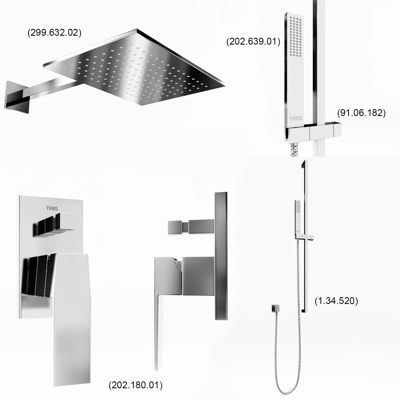 bathroom - Tres slim shower (202.180.07) 3D Model