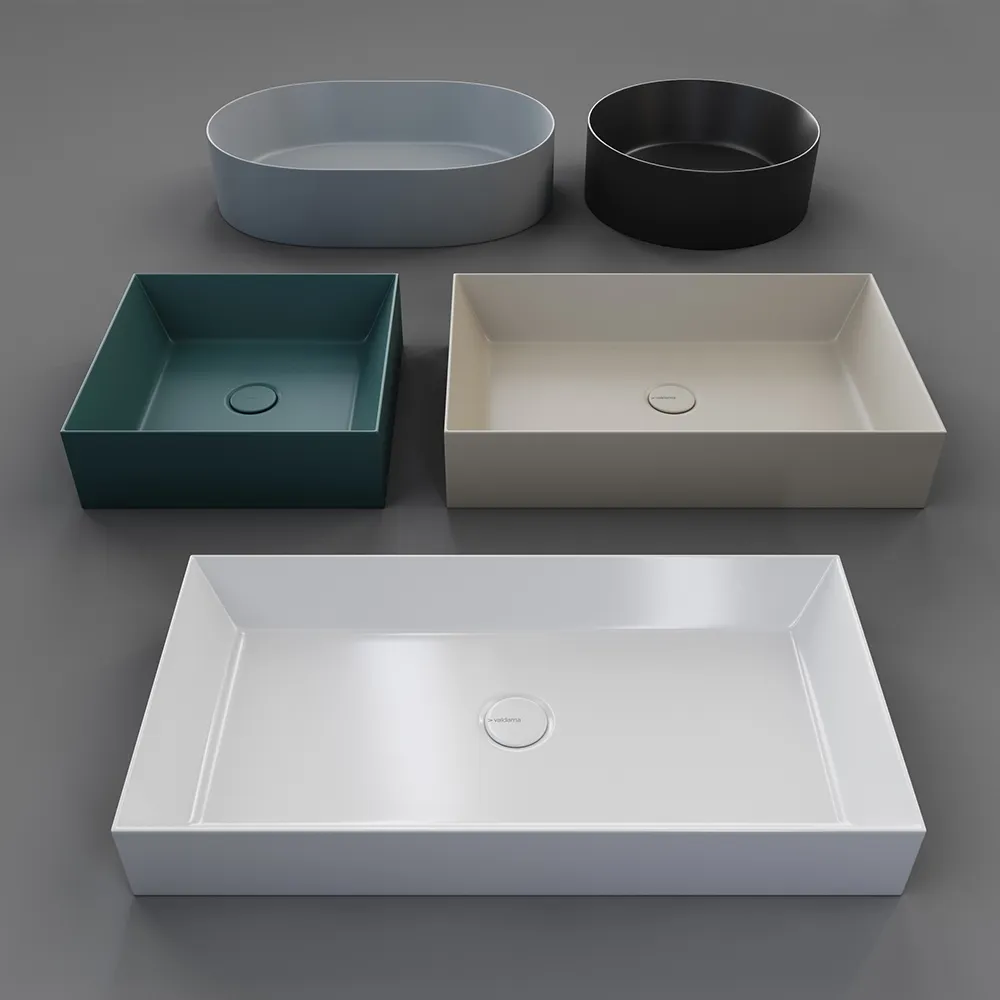 bathroom - Valdama Track washbasins 3D Model