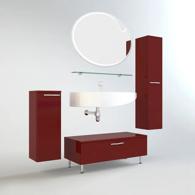 bathroom - Valente Lacrima bathroom furniture 06 3D Model