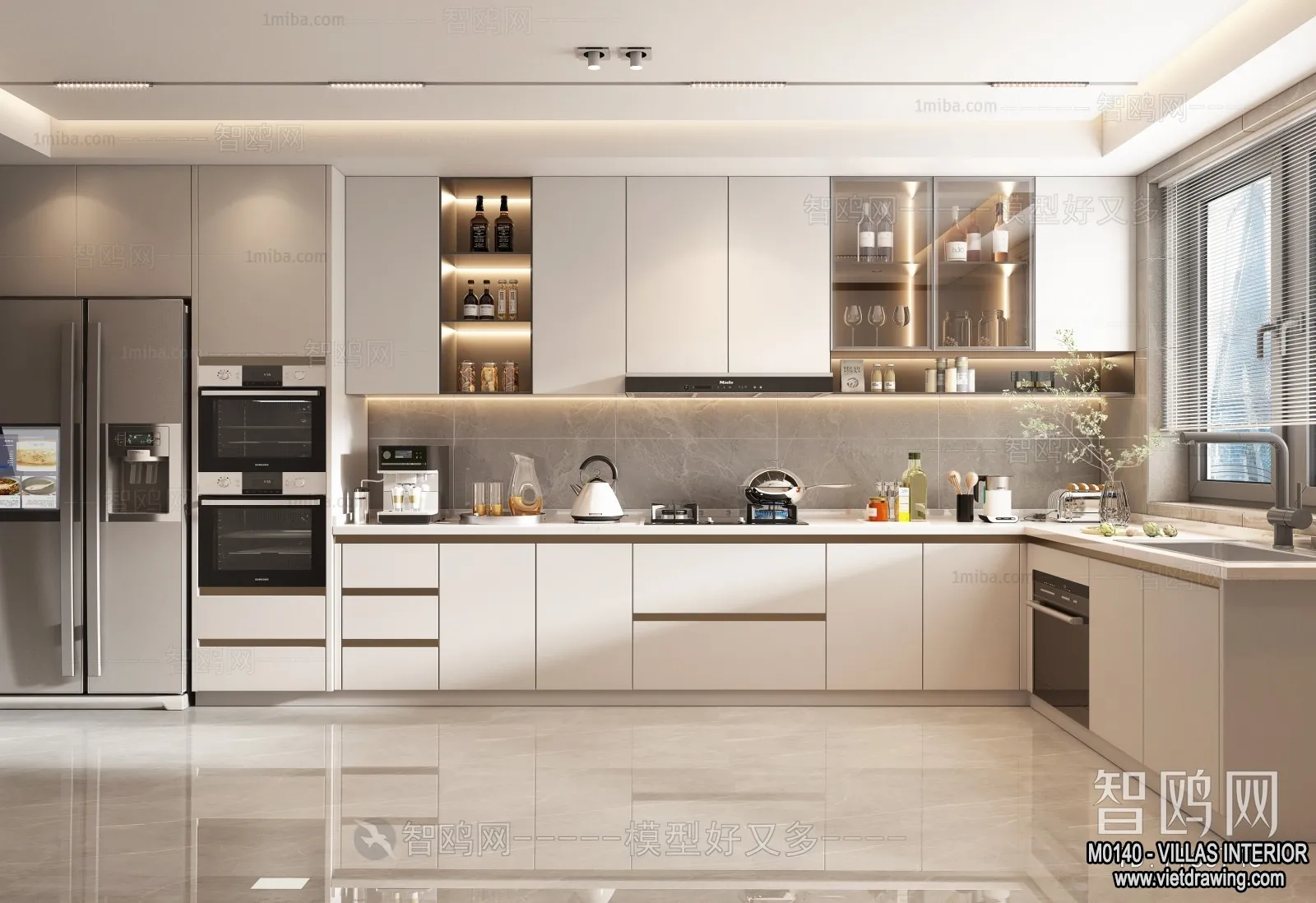 Bathroom - Villas 3D Interior Scene - 3D Models - 001