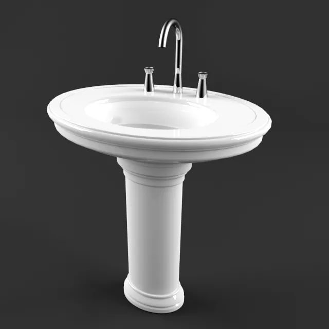 bathroom - Villeroy&Boch washbasin 02 3D Model