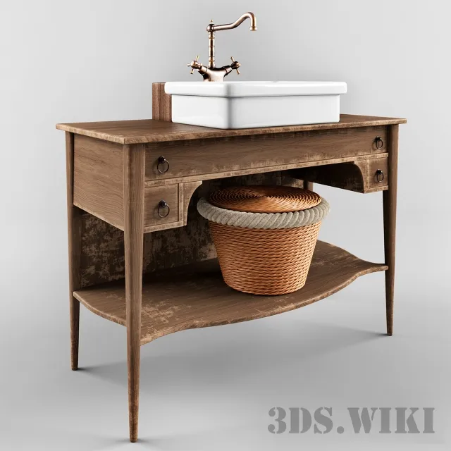 bathroom - Vintage sink 3D Model