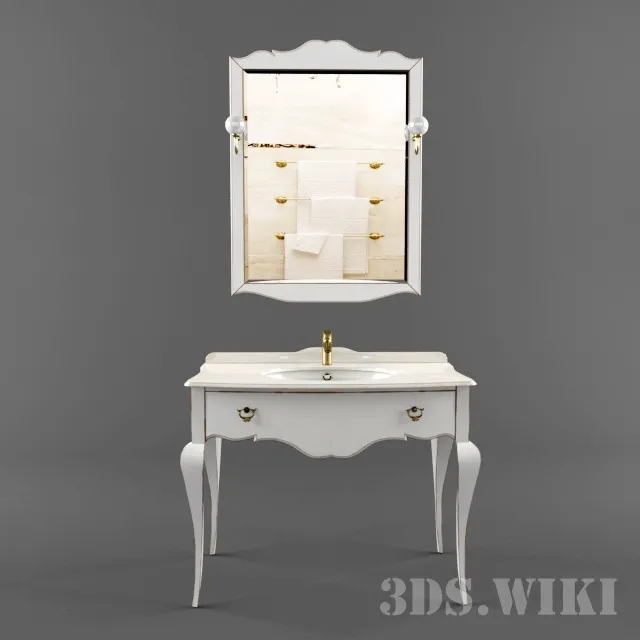 bathroom - Washbasin and Mirror AVILA DOS 3D Model