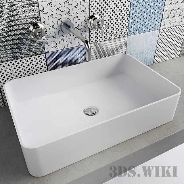 bathroom - Washbasin HI-MACS by LG Hausys Europe 3D Model