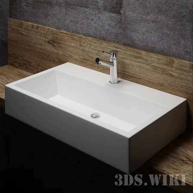 bathroom - Washbasin Hidra Ceramica Loft LO 52 + LO 57 3D Model