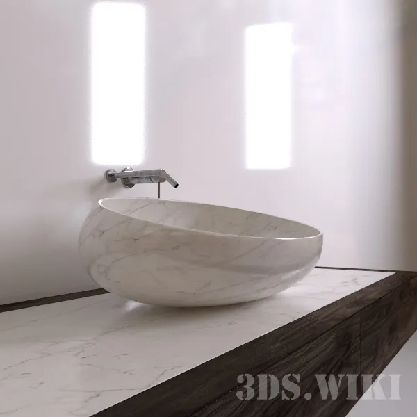 bathroom - Washbasin Kreoo "Gong" 3D Model