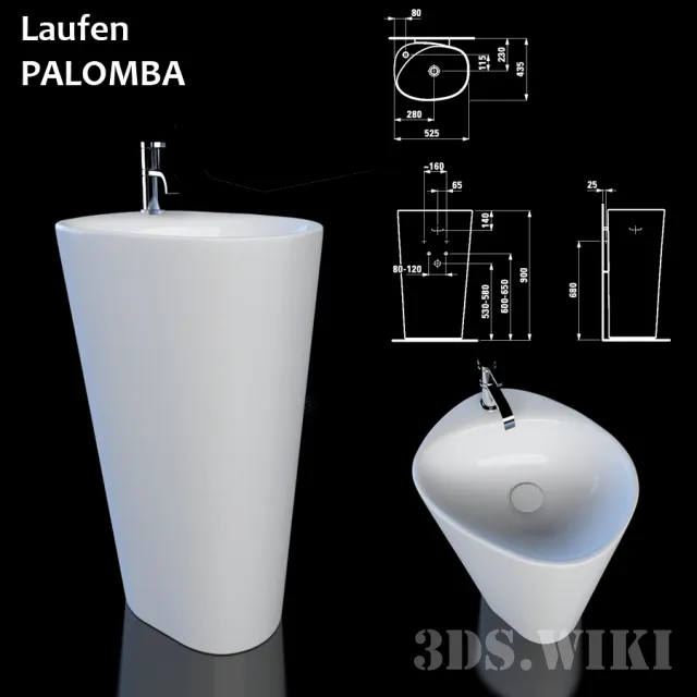 bathroom - Washbasin Palomba Collection Laufen 3D Model