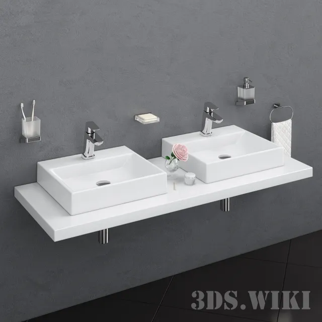 bathroom - Washbasin RAVAK Natural 3D Model