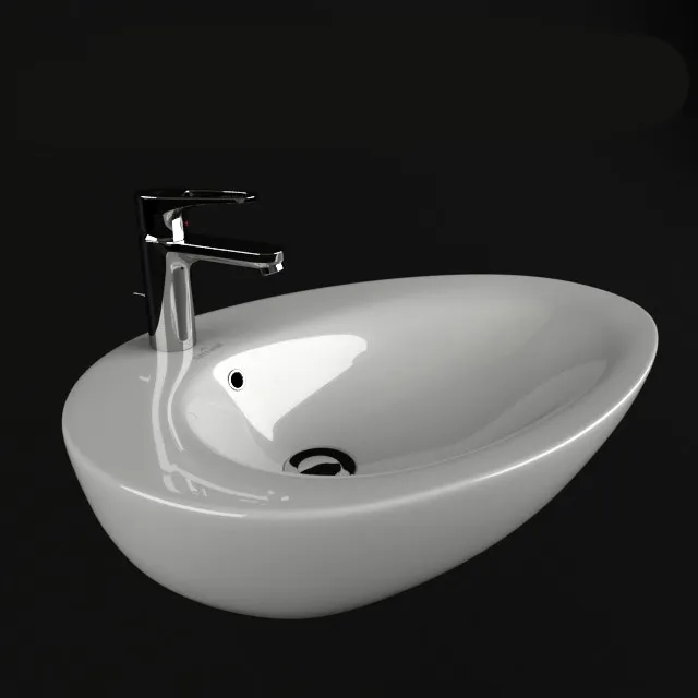 bathroom - Washbasin Sersanit Melodia 70 3D Model