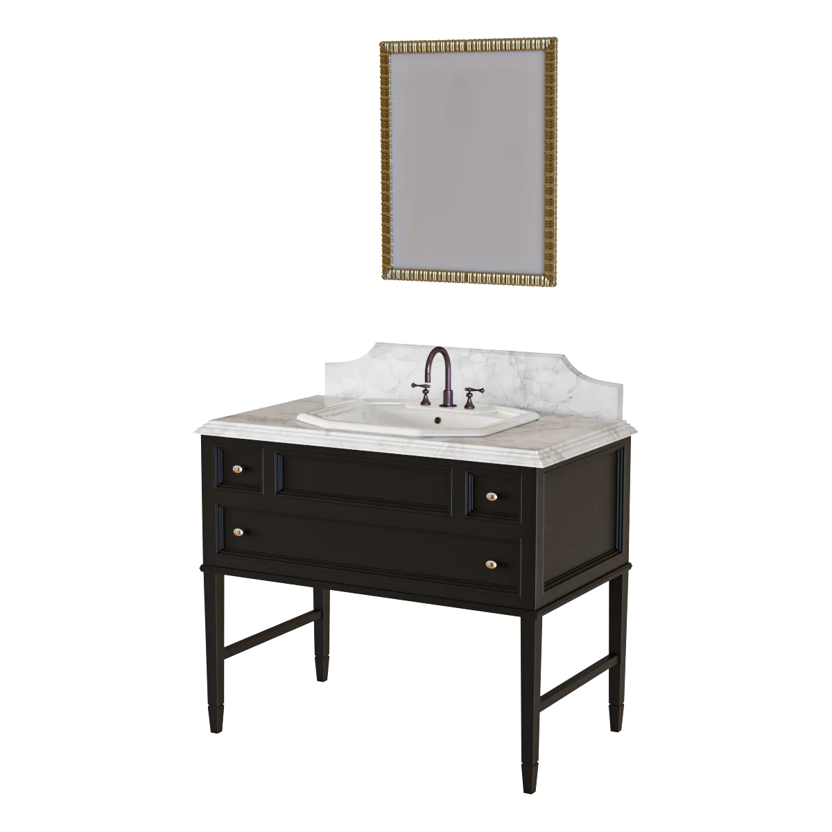 bathroom - Washbasin set Rosbri 3D Model