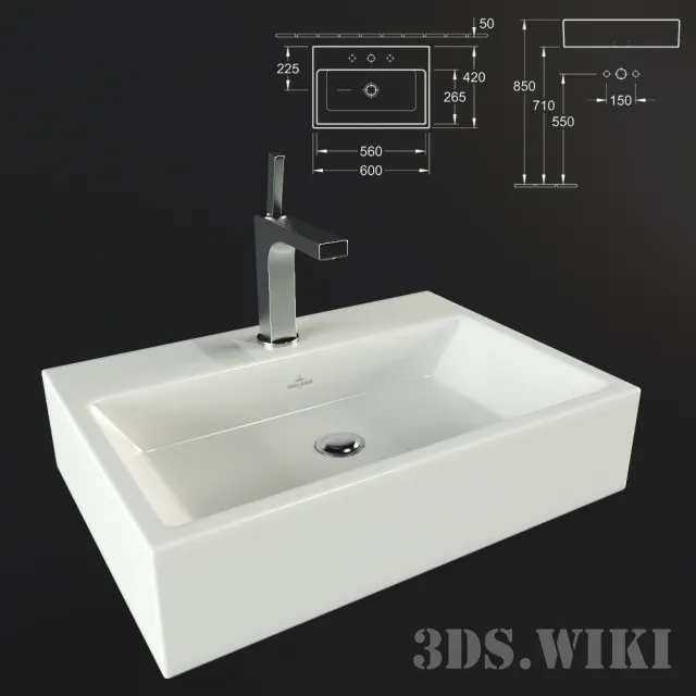 bathroom - Washbasin Villeroy & Boch Memento 3D Model