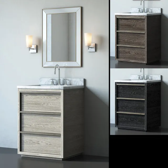bathroom - Washbasins Bezier 16 3D Model
