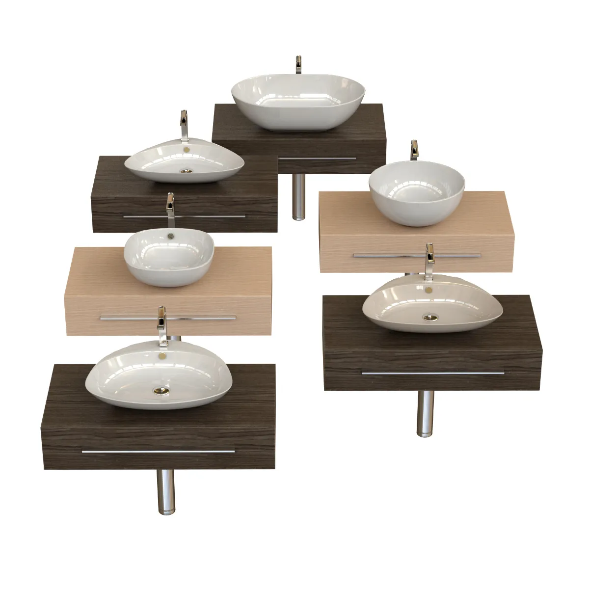 bathroom - Washbasins collection 45 3D Model