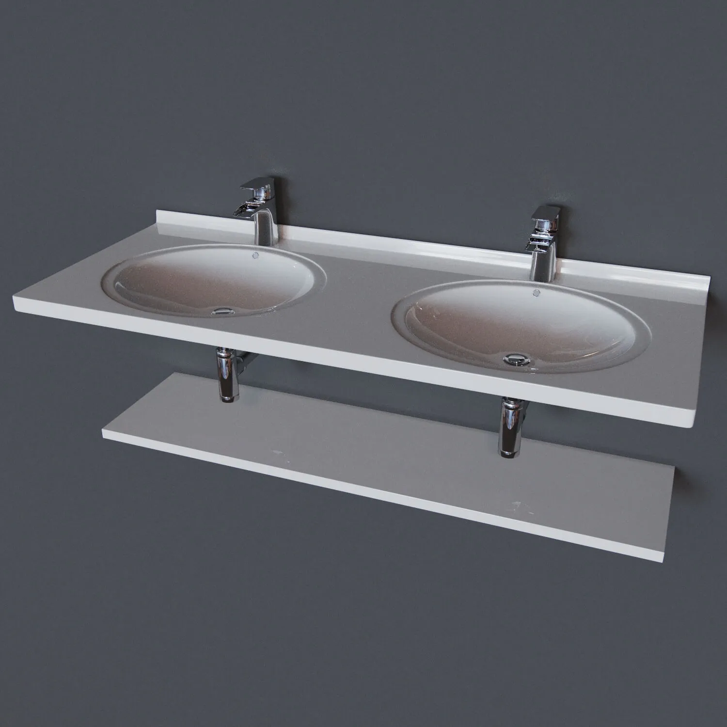 bathroom - Washbasins Color-Style Prima 140 3D Model