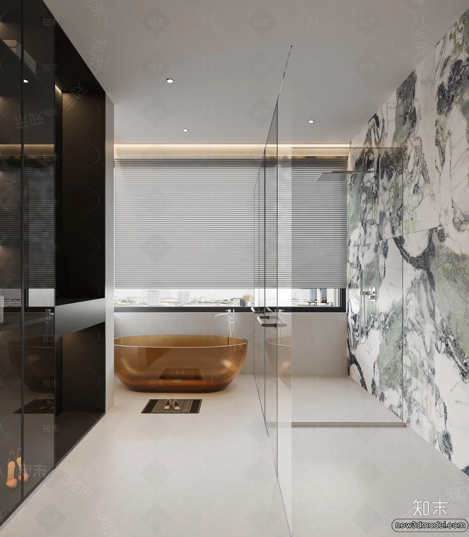 Bathroom - WC - Restroom - 3D Interior Scene - Modern Style - 108