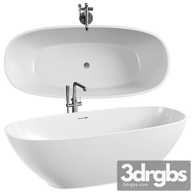 Bathtub Made of Artificial Stone Agua De Marco Angelo 3D Model Free