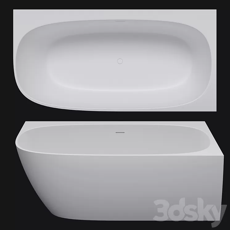 Bathtub Salini SOFIA WALL 180 corner 3D Model Free