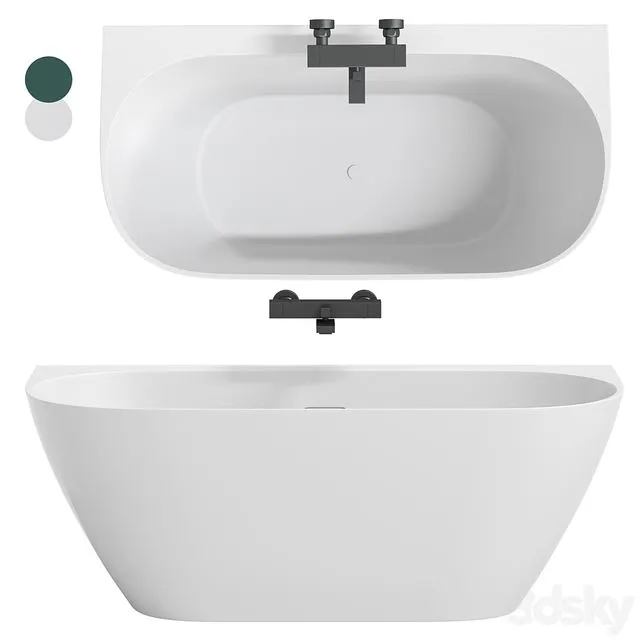 Bathtub Salini sofia wall 3D Model