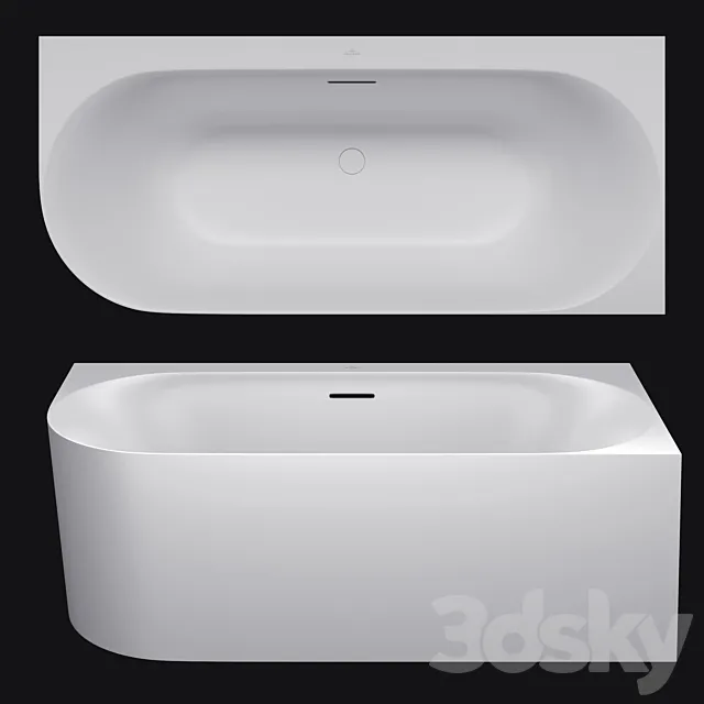 Bathtub Villeroy & Boch Loop & Friends Oval Duo_corner 3D Model