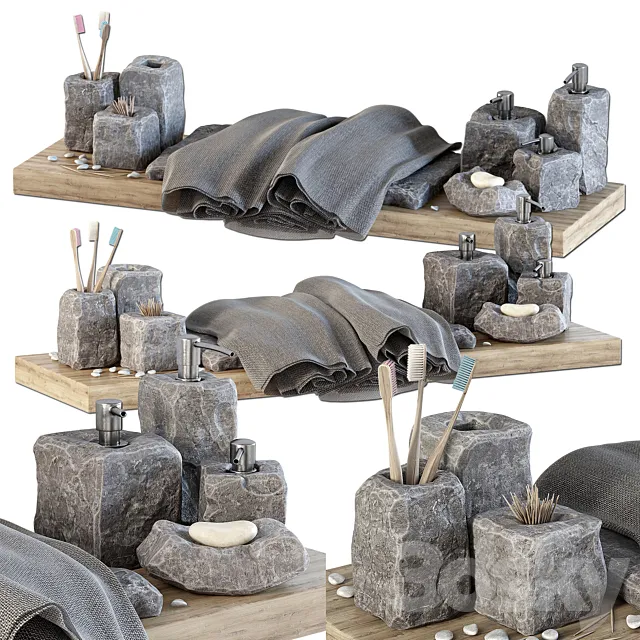 Batroom decor stone soap n2 _ Bath room decor bath 3D Model