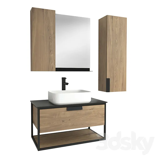 Batroom Furniture Comforty Cologne 90 _ Bathroom Furniture Comforty Cologne 90 3D Model