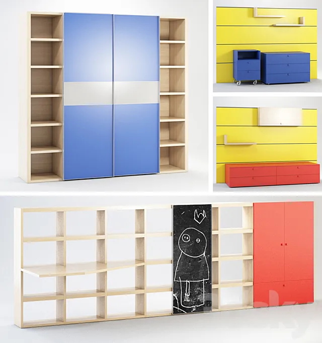 BATTISTELLA set of children's furniture 3DModel