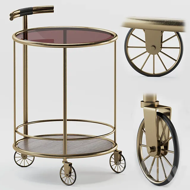 Baughman Bar Cart from Covet Paris 3D Model