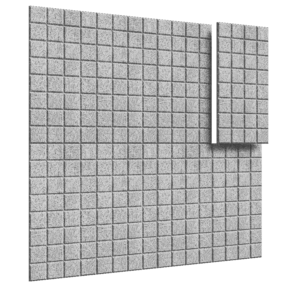 BAUX - Acoustic panel Wood Wool Check 3D Model