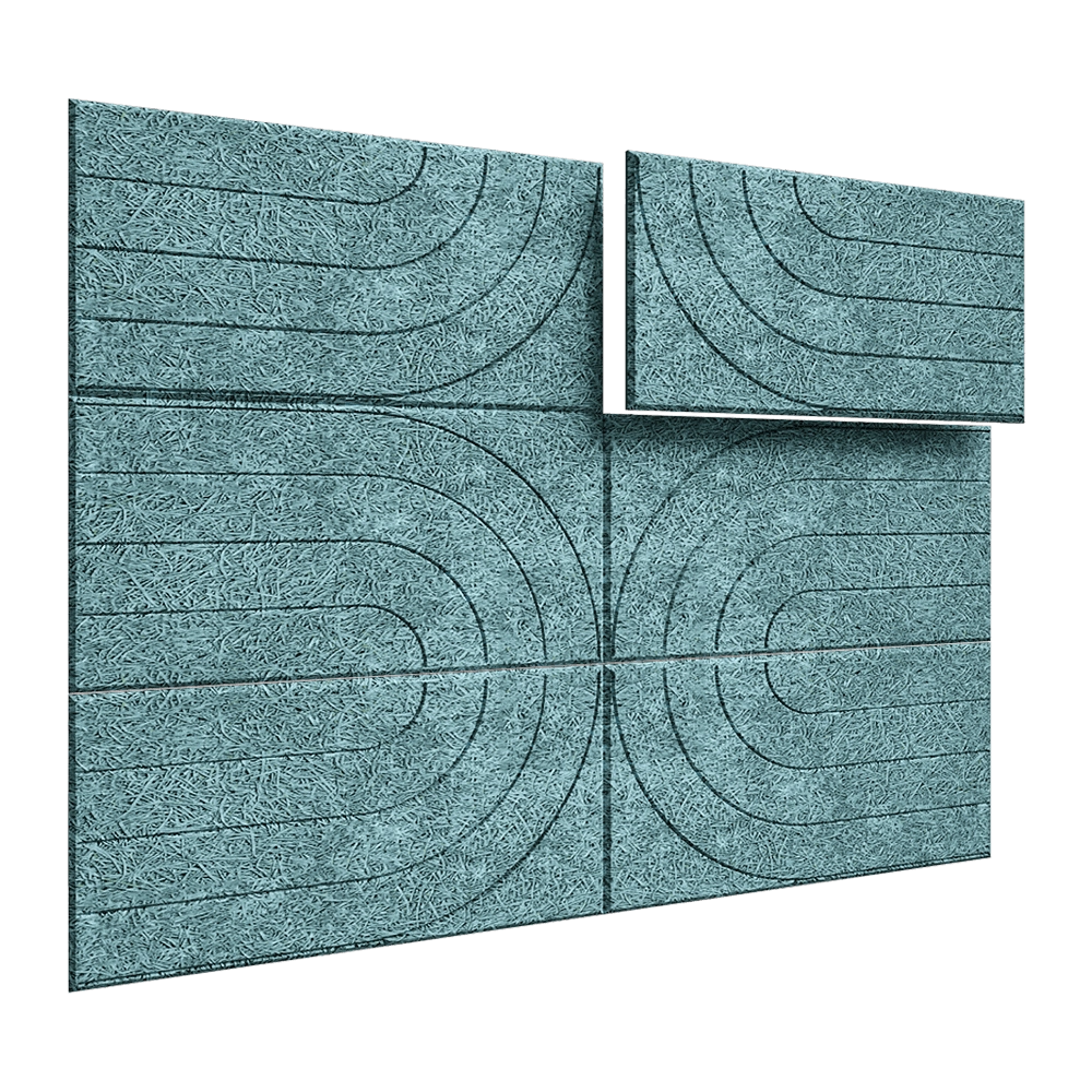 BAUX - Acoustic panel Wood Wool Curve 3D Model