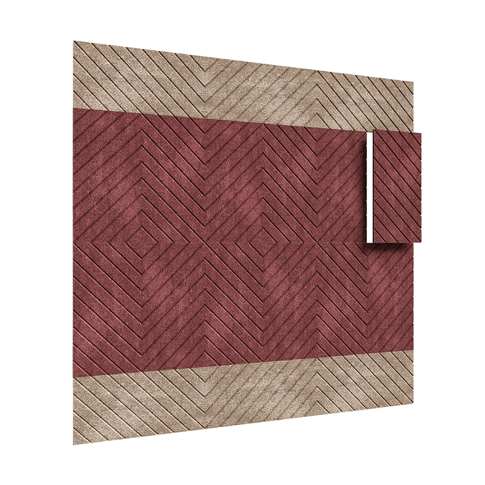 BAUX - Acoustic panel Wood Wool Diagonal 3D Model