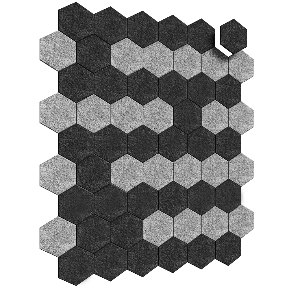 BAUX - Acoustic panel Wood Wool Hexagon Large 3D Model