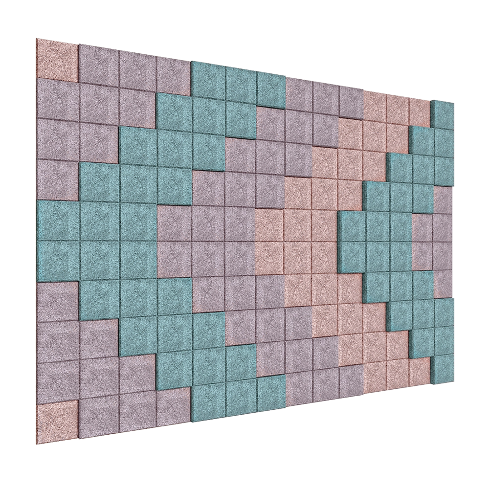 BAUX - Acoustic panel Wood Wool Pixel 3D Model