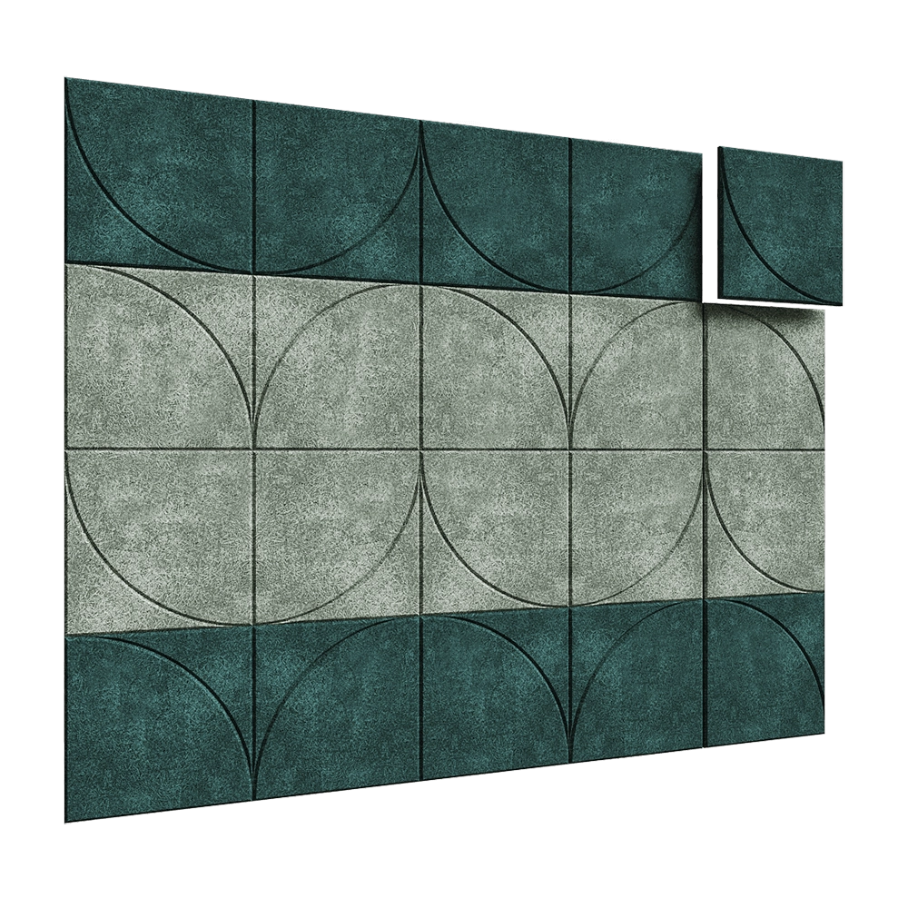 BAUX - Acoustic panel Wood Wool Quarter Circle Large 3D Model