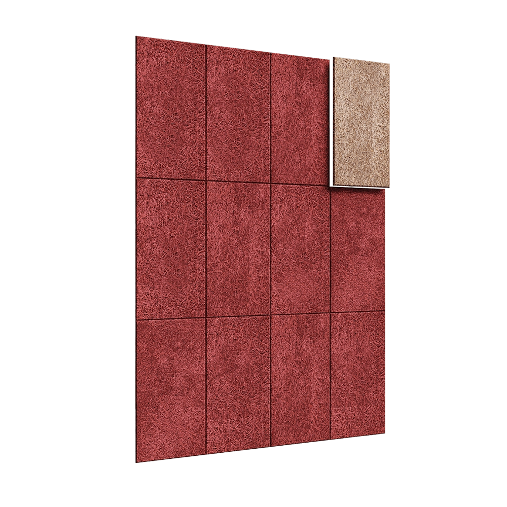 BAUX - Acoustic panel Wood Wool Rectangle Large 3D Model