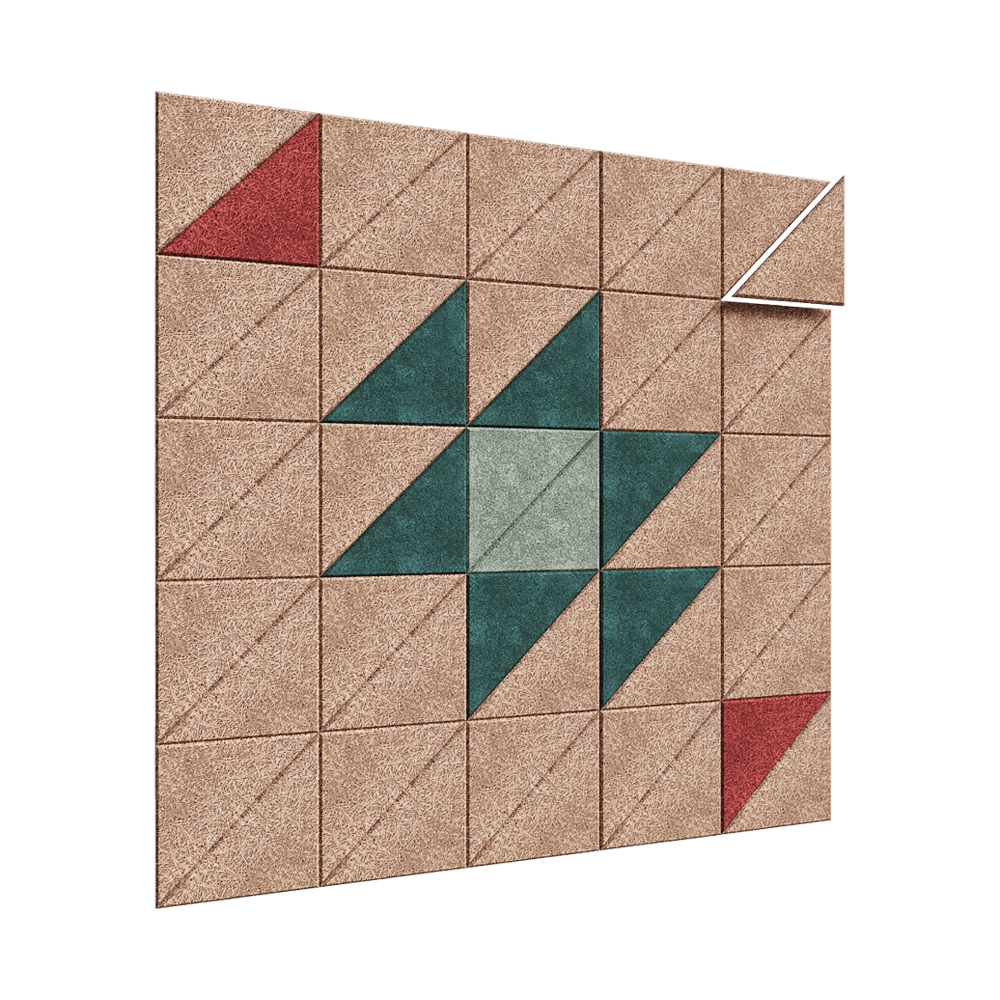 BAUX - Acoustic Wood Wool Triangle Big 3D Model