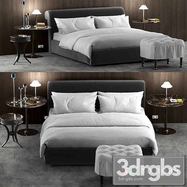 Baxter Alfred Soft Bed 3D Model Free