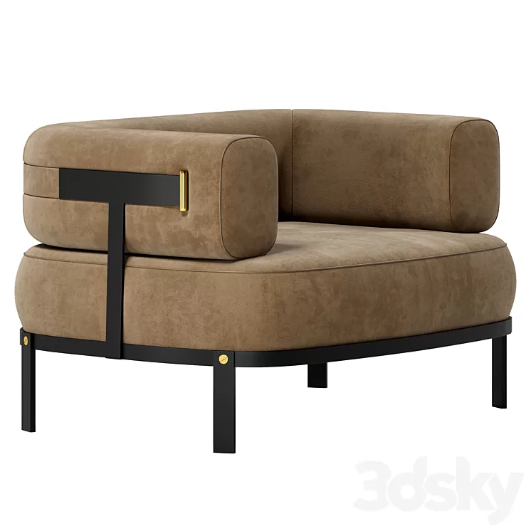 Baxter Belt armchair 3D Model Free