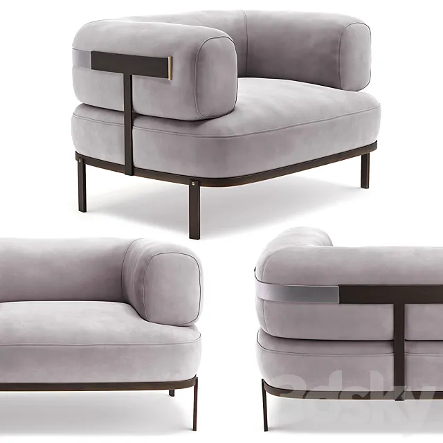 Baxter belt armchair 3DModel