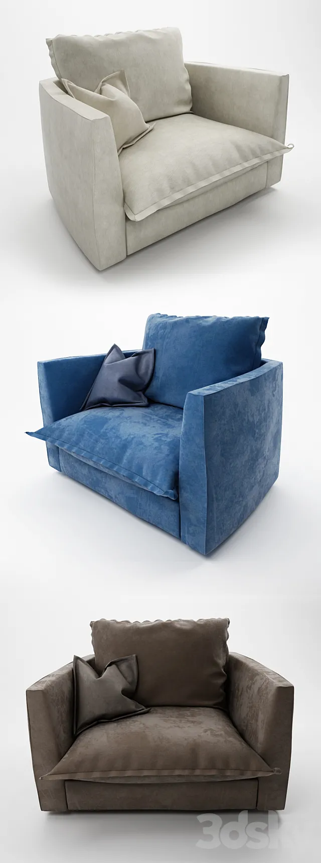 Baxter Brest Armchair 3D Model