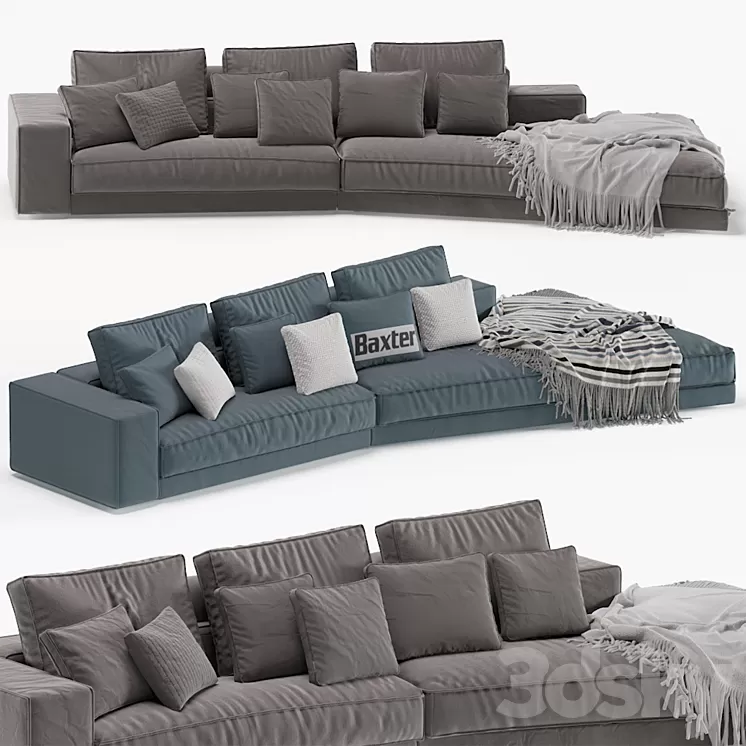 Baxter Budapest Soft Sofa 3D Model