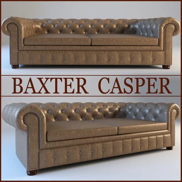 Baxter Casper classic sofa 3D Model