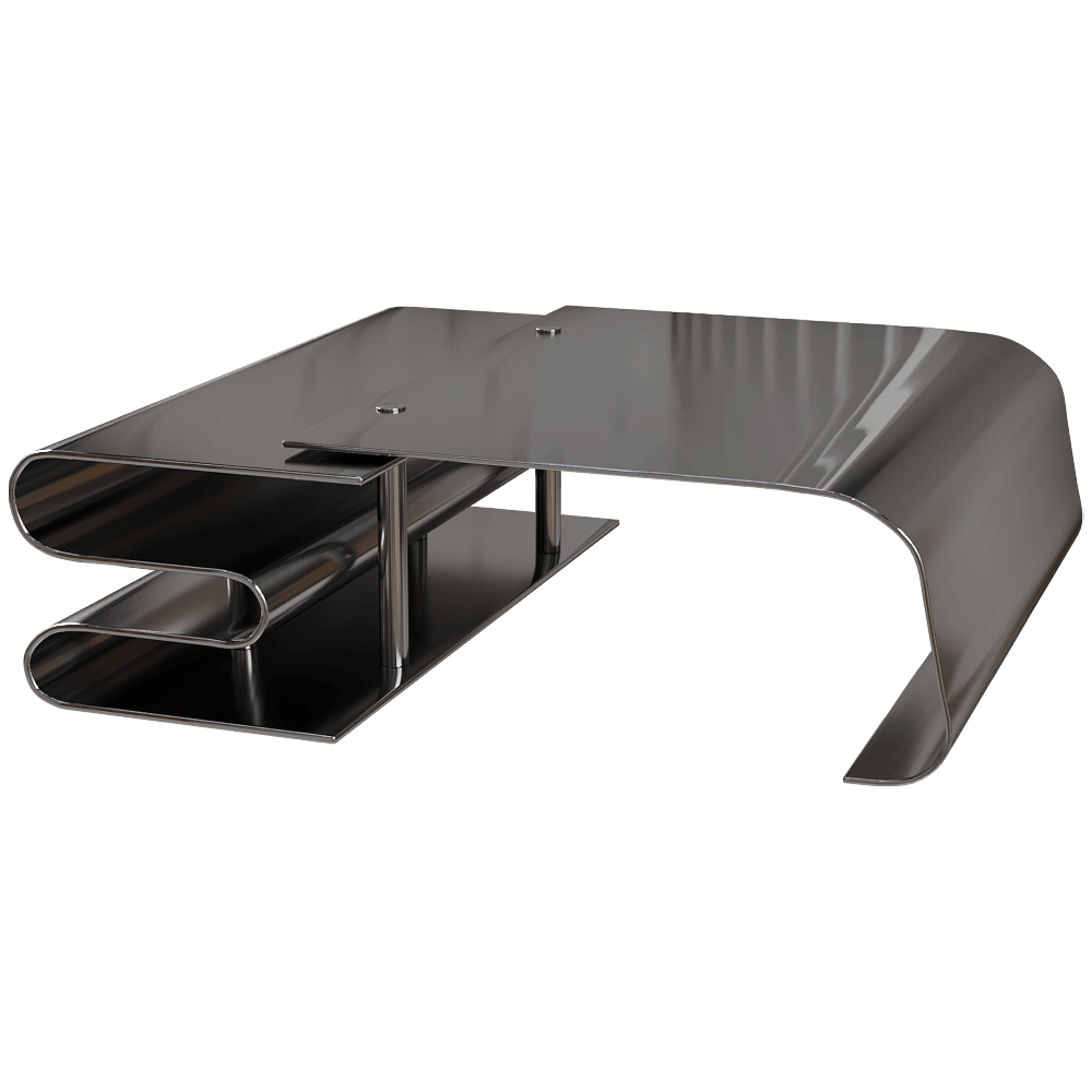 BAXTER - Coffee table Dune chrome 120 3D Model