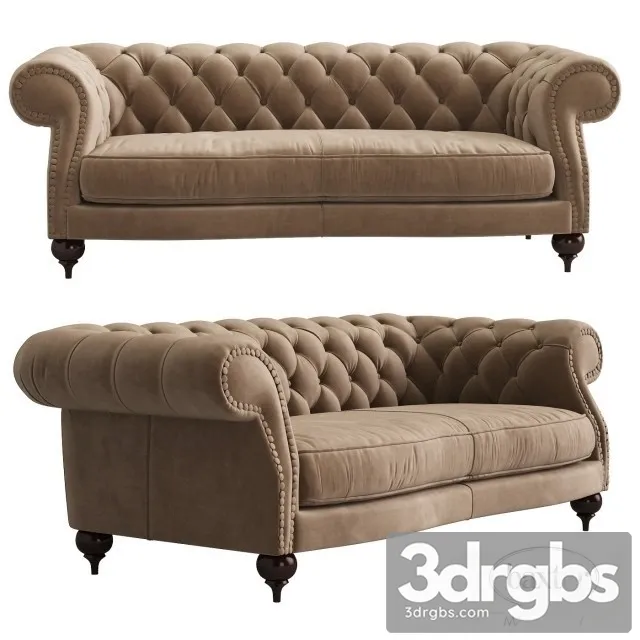 Baxter Diana Chester 2 Seat Sofa 3D Model Free