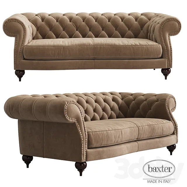 Baxter Diana Chester 2 seat sofa 3DModel