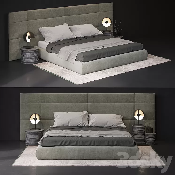 baxter extr a couche bed 3D model 3D Model