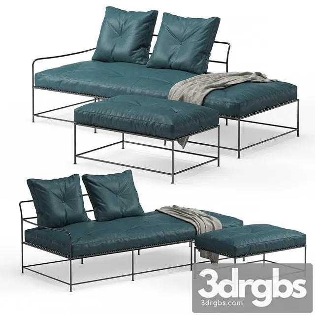 Baxter Girgenti Sofa with Ottoman 3D Model Free