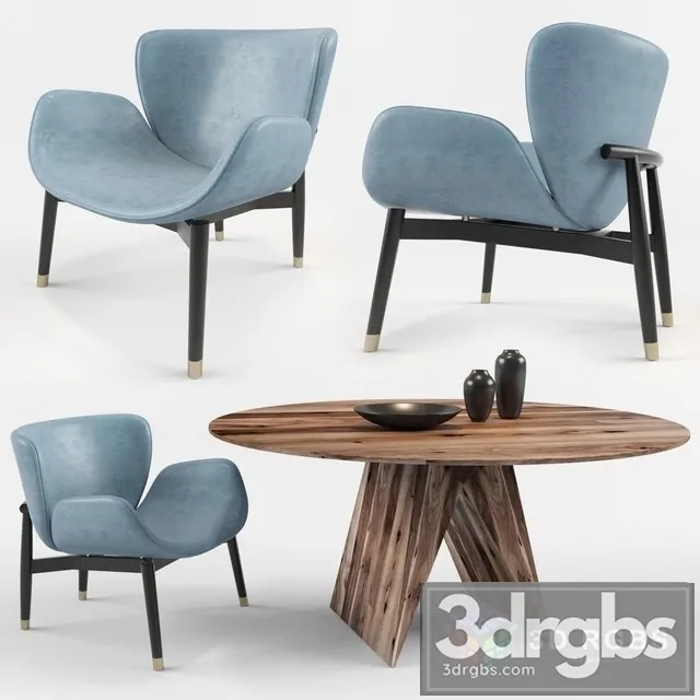 Baxter Jorgen Spotti Milano Armchair 3D Model Free