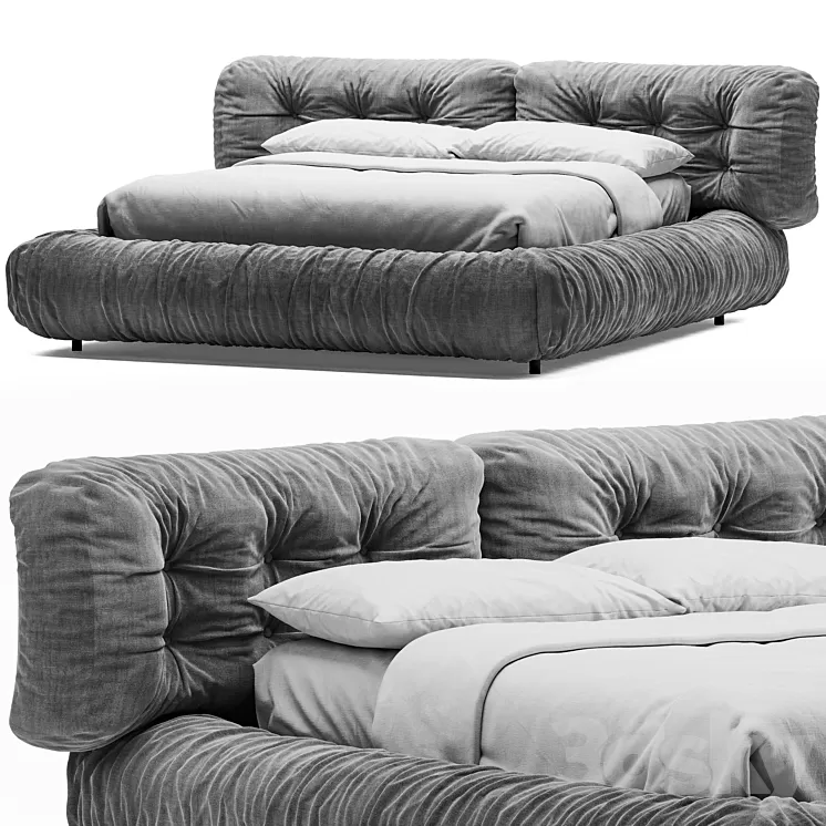 baxter milano bed 3D Model Free