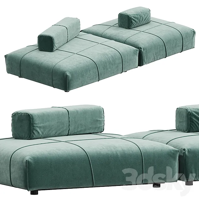 Baxter Panama Bold Sofa N1 Composition 3DModel
