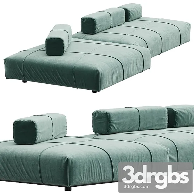 Baxter Panama Bold Sofa N2 Composition 3D Model Free